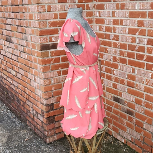 KZ Karen Zambos 🪶 Feather Asymmetrical tier Dress - Picture 4 of 15